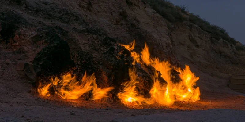 Best Places to Visit in Azerbaijan That You Can’t Afford to Ignore 8 Yanar Dag (Burning Mountain)
